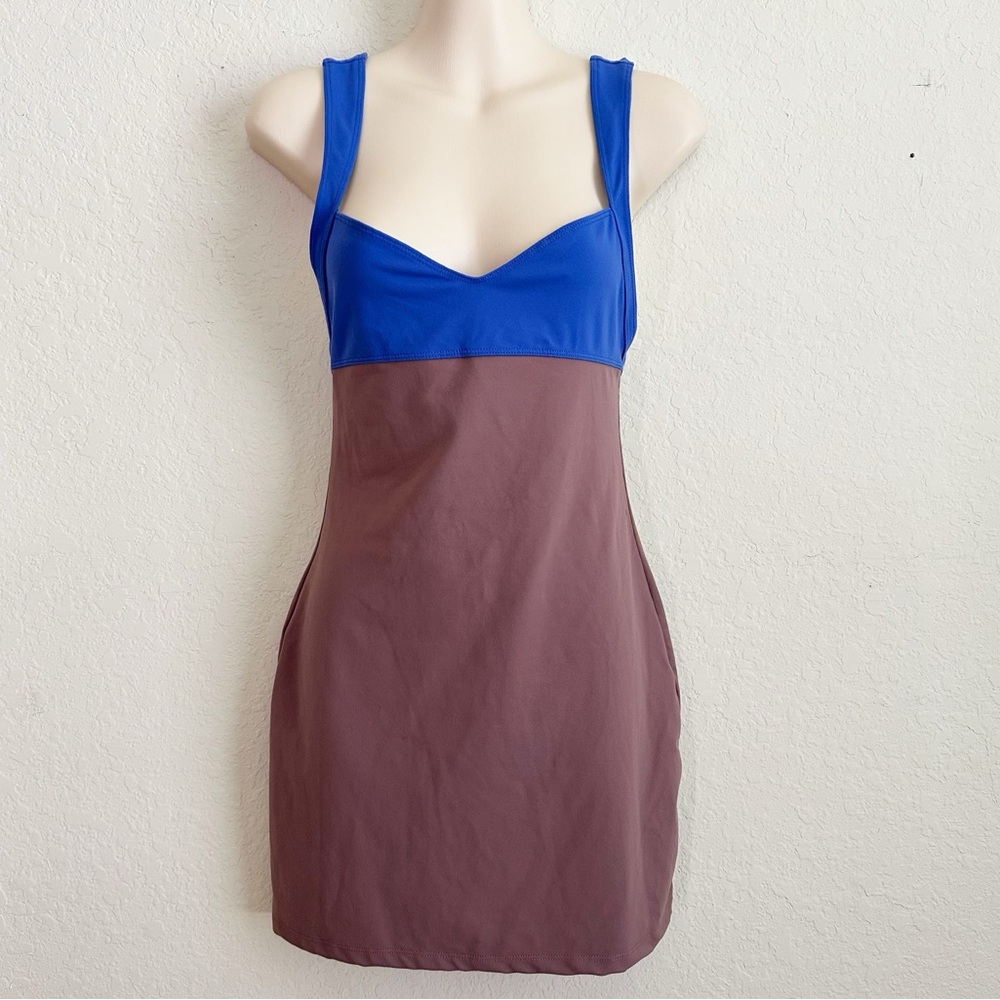 Blue and Brown Women's Dress